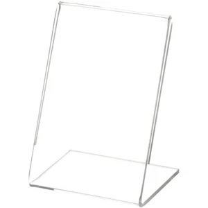 Plymor Clear Acrylic Sign Display / Literature Holder (Angled), 2.5" W x 3.5" H - Picture 1 of 1