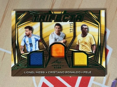 Parche Hoja Trinidad 2025 Lionel Messi Cristiano Ronaldo Pelé Trifecta #12/15 Foto 1 de 2