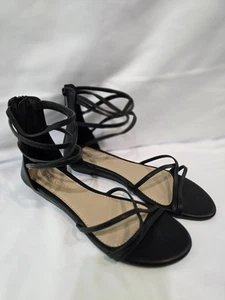 Sandal Women's Ankle Strap Flat Summer Dressy Strappy Gladiator 7.5 - Picture 1 of 11