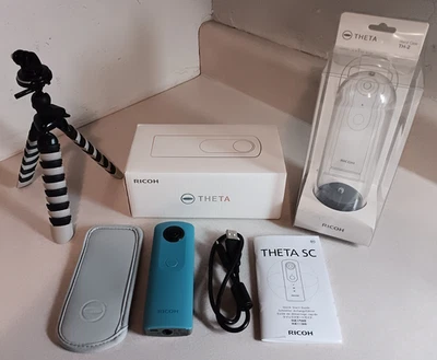 CÁMARA RICAH 360 GRADOS RICOH THETA SC CÁMARA ESFÉRICA AZUL CON EXTRAS Foto 1 de 4