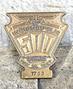 1997 Indianapolis 500 Bronze RR721 Pit Badge Arie Luyendyk Indy Aurora - Picture 1 of 5