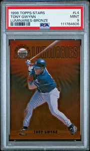 1998 TOPPS STARS LUMINARIES BRONZE FOIL #4 TONY GWYNN #7/100 PSA 9 MINT NO 10's - Picture 1 of 2
