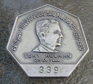 1970 Indianapolis 500 Bastian Bros. Silver Pit Pin Low Number 339 Lee Brown LOOK - Picture 1 of 2