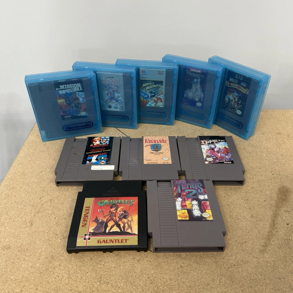 Lote de 10 NES Auténticas Misión Imposible Mármol Locura Mario Faxanadu Tetris Foto 1 de 4