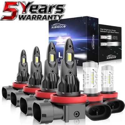 For INFINITI EX35 2008-2012 LED Headlight + Fog Light Bulbs 60000LM Super Bright - Image 1 of 4