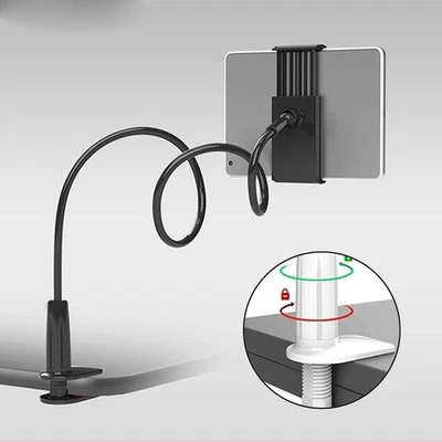 Phone Holder For 4-10" Phone 360° Rotating Flexible Clamp Bed Tablet Car Bracket - Image 1 of 4