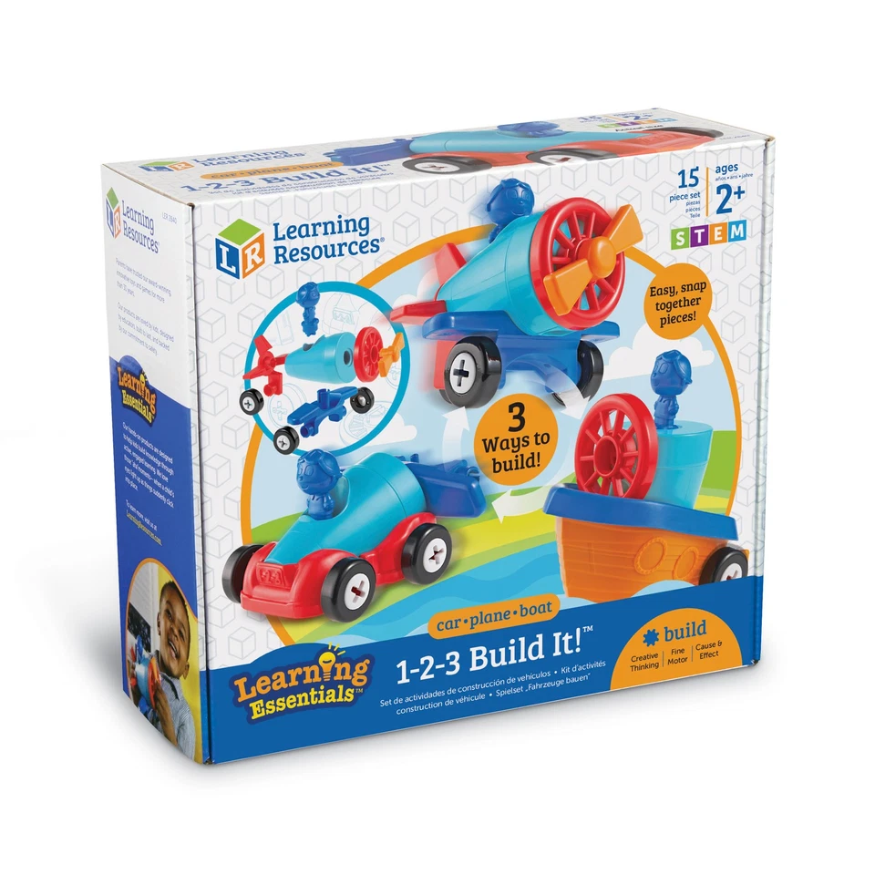 Learning Resources 3 In1 Build It Car-plane-boat