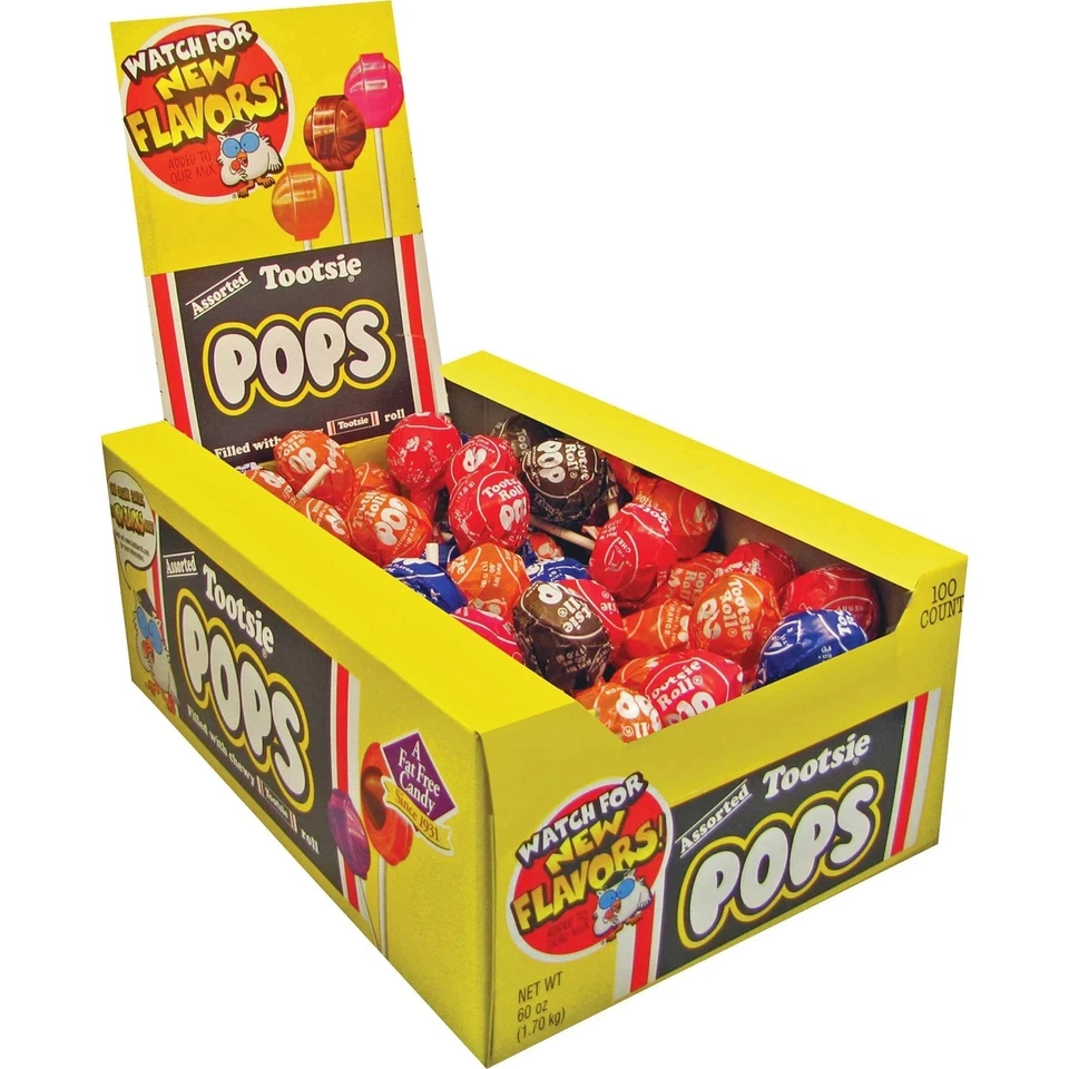 Tootsie Roll Assorted Pops 100 ct  Foto 1 de 1