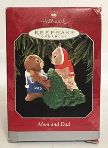 Hallmark Mom And Dad Beaver Christmas Ornament 1998 - Picture 1 of 5