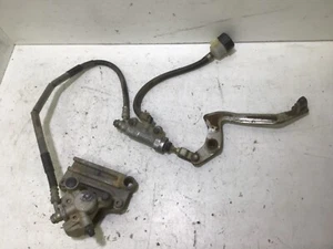 1998 98 KAWASAKI KX100 KX 100 OEM REAR BRAKE CALIPER MASTER CYLINDER LEVER LINE - Picture 1 of 14
