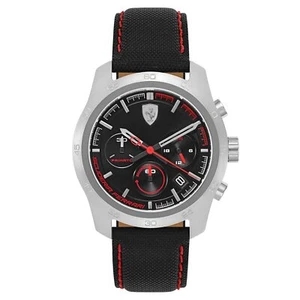 Ferrari Men's PRIMATO Stainless Steel Quartz Watch with Nylon Strap, Black, - Picture 1 of 4