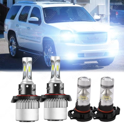 Kit de faros antiniebla delanteros LED para GMC Yukon Denali 2007-2013 4x 6000K Foto 1 de 4