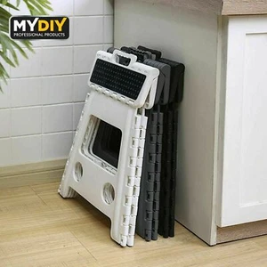 LARGE FOLDING STEP STOOL MULTI PURPOSE HOME KITCHEN FOLDABLE LADDER STEPSTOOL - Picture 1 of 37