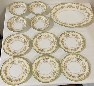 Edinboro By Noritake Circa 1933 Platter, Dessert Bowls & Bread And Butter Plates - Picture 1 of 22