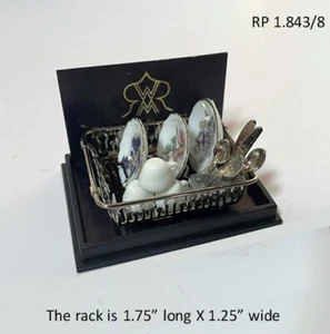 1:12 Scale Dollhouse Miniature - Reutter Porcelain, SIlver DIsh Drying Rack - Picture 1 of 1