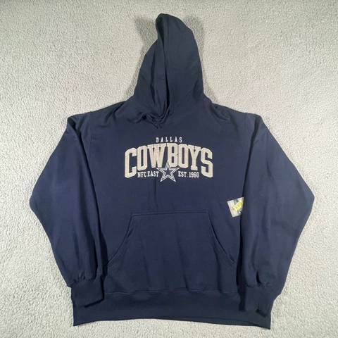 Dallas Cowboys Sweater Mens XL Hoodie Stitched Sweatshirt Spell Out Football NFL Cover
