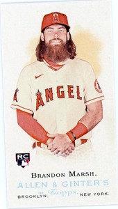 2022 Topps Allen & Ginter Brandon Marsh Mini Rookie Design Variation LA Angels