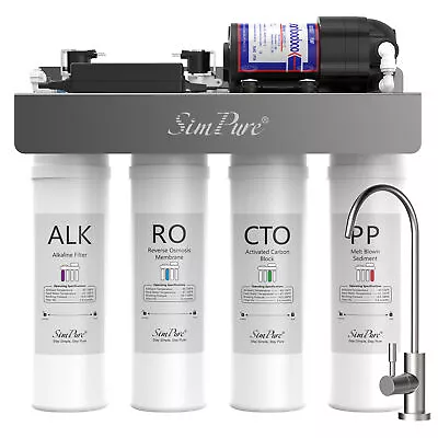 SimPure WP2-400GPD 8-Stage UV Alkaline pH+ Reverse Osmosis Drinking Water System