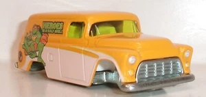 LOOSE 2022 HOT WHEELS DONOR BODY YELLOW WHITE '55 CHEVY PANEL TRUCK TMNT - Picture 1 of 11