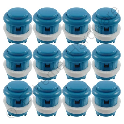 EXTREME HARDWARE 12 botones y microinterruptores arcade convexos redondos estilo hoja azul 28 mm - MAME
