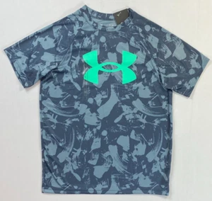 Boy's Youth Under Armour Loose Fit Tech Printed Short Sleeve Shirt NEW - Picture 1 of 5