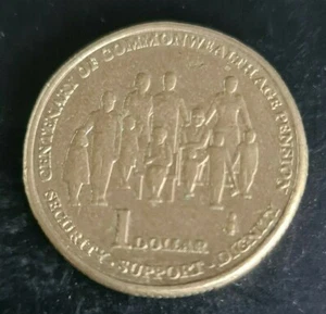 Circulated Australian $1 One Dollar coin🔥2009🔥AGED PENSION 100 YEARS🔥Rare - Foto 1 di 3