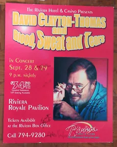 2001 Blood Sweat & Tears BAND SIGNED concert poster David Clayton-Thomas - Picture 1 of 5