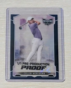 🔥Collin Morikawa 1/1 -2022 Leaf Vibrance Pre-Production Proof Clear Black - Bild 1 von 2