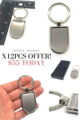 x12 keychain luxury Stainless steel engravable polished key ring key finder - Image 1 of 4