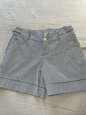 Pantalones Cortos Madison Mujer Rayas Blancas y Negras Talla 10 Algodón Nuevos con Etiquetas Foto 1 de 4