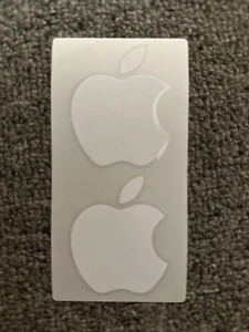 Pair of Apple Logo Shape Stickers Decals iPhone iPad iPod MacBook 1.75” Tall - Picture 1 of 1