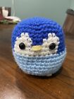 Blue Penguin Crochet Animal NEW Handmade Stuffie Amigurumi ~4 Inches Tall