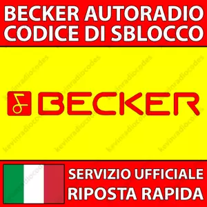 ✅BECKER RADIO CODICE DI SBLOCCO AUDIO SOUND 10 20 30 40 MERCEDES CDR EUROPE✅ - Foto 1 di 3