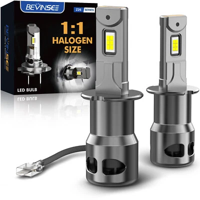 BEVINSEE H3 Car LED Fog Light Bulb Kit Lamp 70W 12000LM Super Bright 6000K White - Image 1 of 4