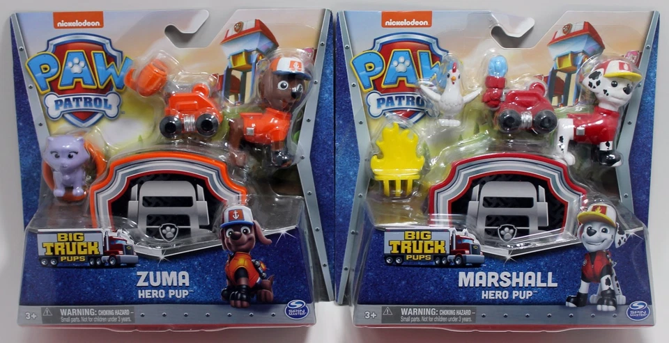 Lote Nickelodeon Paw Patrol Big Truck Pups Hero Pup Zuma & Marshall Foto 1 de 1