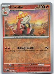 Crocalor 024/182 Uncommon Reverse Holo SV04: Paradox Rift NM Pokémon - Picture 1 of 2