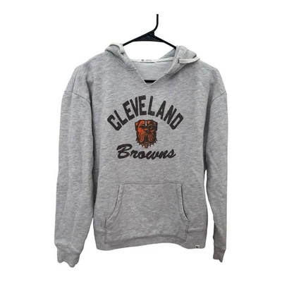 47 Brand Cleveland Browns Hoodie Womens Medium Gray Pullover Fleece Sweatshirt - Image 1 of 4