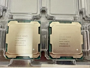 LOT OF 2 Pair Intel Xeon E5-2690v4 2.6Ghz 14-Core 135W 35MB LGA2011-3 CPU SR2N2 - Picture 1 of 1