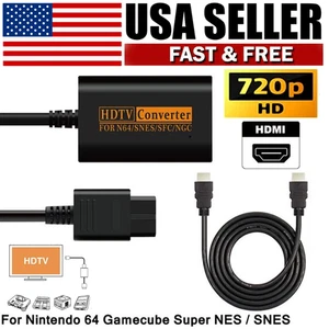 For Nintendo N64 Gamecube Super NES/SNES To HDMI Converter HD Cable Adapter - Picture 1 of 11