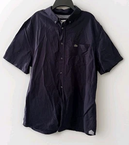 Lacoste Hemd Herren Gr. XL Blau Knopfleiste Regular Fit Kurzarm 100% Baumwolle - Bild 1 von 11