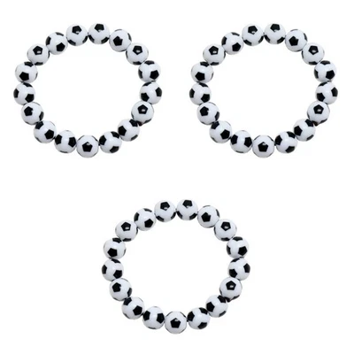  3 stücke mode kunststoff fußball perlen armband armband schmuck geschenk für - Bild 1 von 4