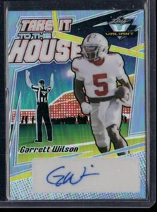 2022 Leaf Valiant #TH-GW1 Garrett Wilson Auto Platinum Blue #/10 - Picture 1 of 2