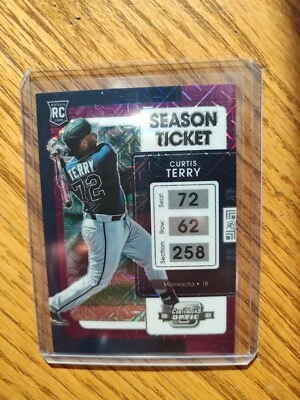 2022 Chronicles /99 Contenders Optic Curtis Terry SEASON TICKET RC Purple #13 - Image 1 of 2