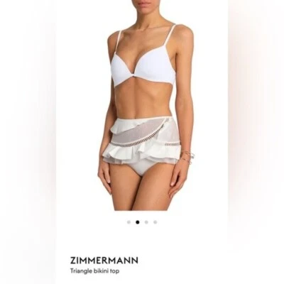 Top de bikini triángulo Zimmerman auténtico blanco Foto 1 de 4