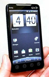 HTC EVO 4G Sprint PCS BLACK Google Android Smartphone Bluetooth PC36100 Grade C - Picture 1 of 6