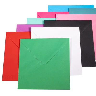 RYTECH 6" x 6" Square Colour Greeting Card Envelopes Invitation Craft Party 155 x 155mm