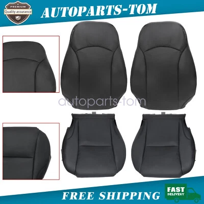 4PCS For Lexus IS250 IS350 2006-2013 Front Bottom & Top Leather Seat Cover Black - Image 1 of 4