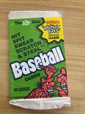 1991 Conrex Hit Spit Swear Scratch & Steal Baseball Sealed Wax Pack -