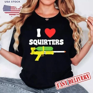 I Love Squirters Funny 80's Squirt Guns Awesome Retro Design T-Shirt - Picture 1 of 6