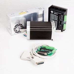 FREE SHIP US 1Axis Nema34 stepper motor 1600oz.in Dual shaft&Driver DM860A CNC - Picture 1 of 7